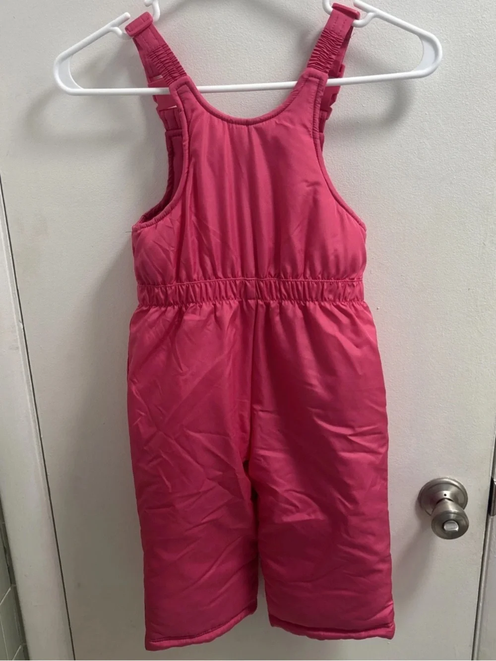 OSHKOSH BGOSH girls pink with heart  SNOW SKI BIB PANTS OVERALLS size 2T